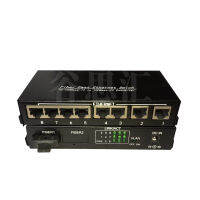 สวิตช์ POE ไฟเบอร์อีเธอร์เน็ตที่รวดเร็ว1F8E, 1โหมดเดี่ยว Dual-Fiber Optical Gigabit 1000M, 8 RJ45 Network SC Transceiver