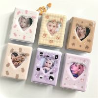 Cute Bear Photo Album 3 Inch Love Heart Hollow Picture Storage Case Kpop Idol Card Binder Name Card Book Card Holder 40 Pockets  Photo Albums