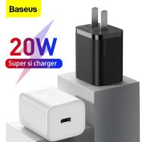 Baseus 20W Pd Super Si ที่ชาร์จ Type C แบบชาร์จเร็ว สำหรับ Iphone 13 Pro Max ปลั๊ก Qc3.0 EU UK US