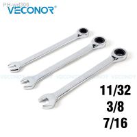 1pc 11/32 3/8 7/16 Inch Imperial Size Wrench Keys Ratchet Spanner Wrench Set Universal Hand Tools Car Repair Tool