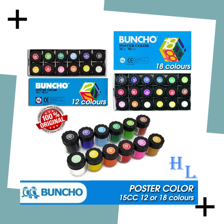 Buncho Poster Color 12 Color Buncho Poster 18 Color 15cc 1512 1518 100 Original Ready 7882