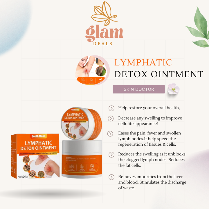 Lymphatic Detox Cream Neck Lymph Patch AntiSwelling Herbs Ointment Armpit Lymph Nodes Cream
