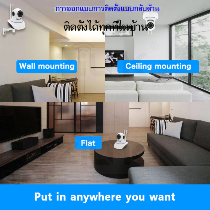 ถูกที่สุดในลาซาด้า-3mp-5mp-hd-ip-camera-กล้องวงจรปิด-กล้องวงจรปิดหลอดไฟ-360-องศาฟิชอาย-wifi-รองรับภาษไทย