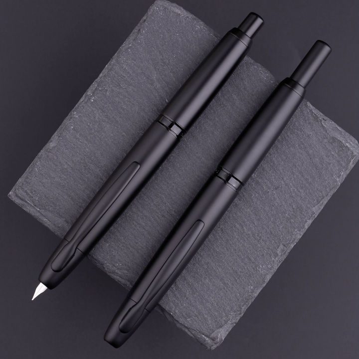 ปากกาหมึกซึมกด-a1-majohn-ปลายปากกา-ef-สีดำด้านโลหะ0-4มม-พร้อมตัวแปลงสำหรับของขวัญนักเรียน