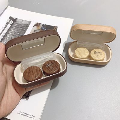 4-piece With Case Lens Rectangle Colorful Contacts Case And Contact Lens Applicator Brown Contact Lenses Contact Lens Case Contact Lenses Contact Case