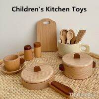 【hot】✥□  ChildrenS Wood Color Preschool Fruits And Vegetables Kitchenware Cognitive Gifts