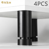 ✖▫ Onuobao 4PCS Adjustable Aluminum Alloy Furniture Feet Black Cabinet Feet TV Cabinet Coffee Table Sofa Feet Support Leg Pillars