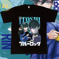 BIL  T-shirt  เสื้อยืดผช เสื้อยืด พิมพ์ลายการ์ตูน Itoshi Rin Blue Lock Homage Series