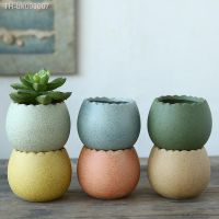 ☎▧ Ceramic Small Flowerpot Simple Office Decoration Flower Pot Macaron Egg-shaped Succulent Flowerpot Decorations For Balcony