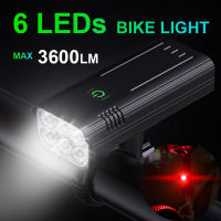 NEWBOLER Bike Light 3600 Lumens USB Chargeable Aluminum MTB Bicycle Light Set 5200mAh With Headlight Bike Accessories