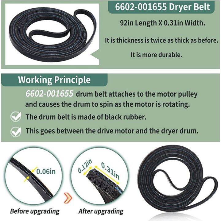 dryer-repair-kit-includes-dc97-16782a-dryer-roller-includes-dc93-00634a-idler-pulley-includes-6602-001655-dryer-belt-for-samsung-dryer