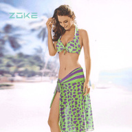 ZOKE Bộ Bikini Nữ Đồ Bơi Ba Mảnh Thoải Mái Cho Kỳ Nghỉ Ở Bãi Biển thumbnail
