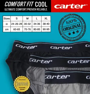 6PCS. 100% ORIGINAL PREMIUM CLASSIC CARTER BRIEFS COTTON WHITE FOR TEENS &  MEN ( ADULT BRIEF BOY ) 3PCS oversize big size BOYS