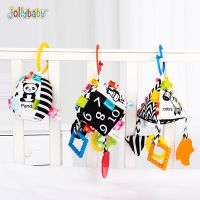 Cube Hanging Black And White Rattle Toys for Babies Stroller Crib Accessories Teether Pendant Montessori Activity Sensory Blocks