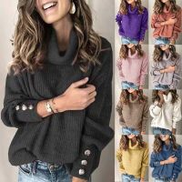 [COD] 2022wish cross-border autumn and winter European foreign trade womens sweater turtleneck top spot