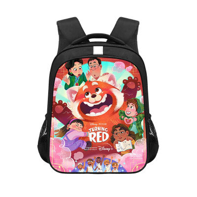 Hot Turninged Red Panda School Bags Kawaii Bear Red Panda Anime Backpacks Book Bag Kids Shoulder Bag Satchel Knapsack For Boy