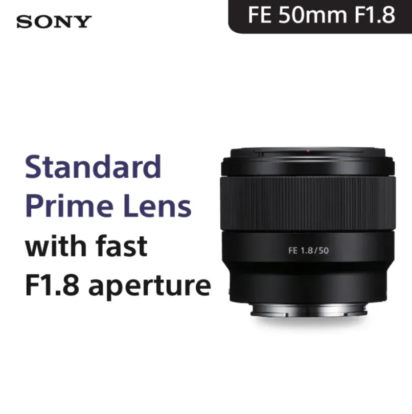 Sony Lens FE 50mm F1.8 Lens (SEL50F18F) E-Mount Full Frame Prime