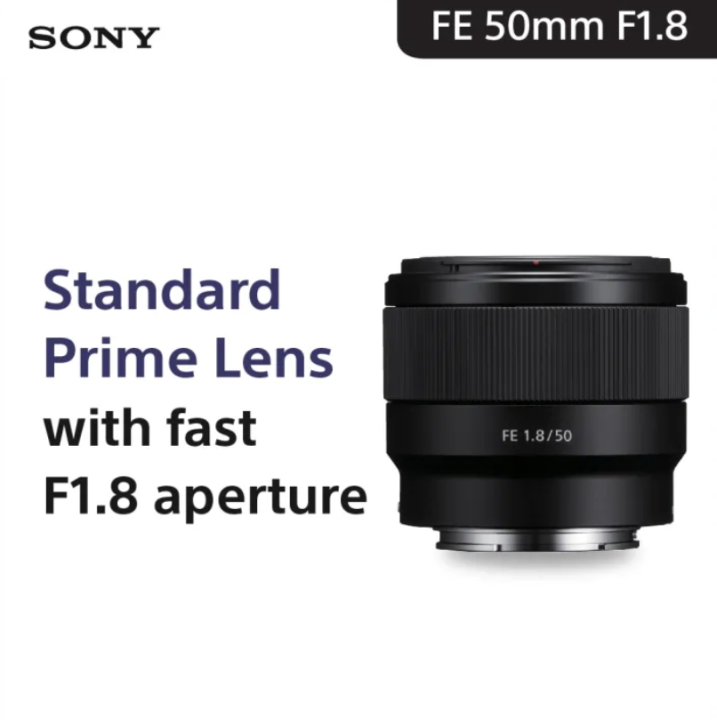 Sony Lens FE 50mm F1.8 Lens (SEL50F18F) EMount Full Frame Prime Lens