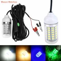 MASEN เหยื่อล่อ4สีสำหรับตกปลา108ชิ้น,ไฟ LED 12V โคมไฟเหยื่อล่อปลาไฟตกปลาใต้น้ำ