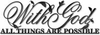 18X6inch With God All Things Are Possible Sign Metal Religious Wall Decor