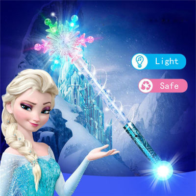 Ice Snow Queen 2 Elsa Anna Lighting Magic Wand Children Party Illuminate Glowing Scepter Wand Kid Girl Toy Christmas Gifts