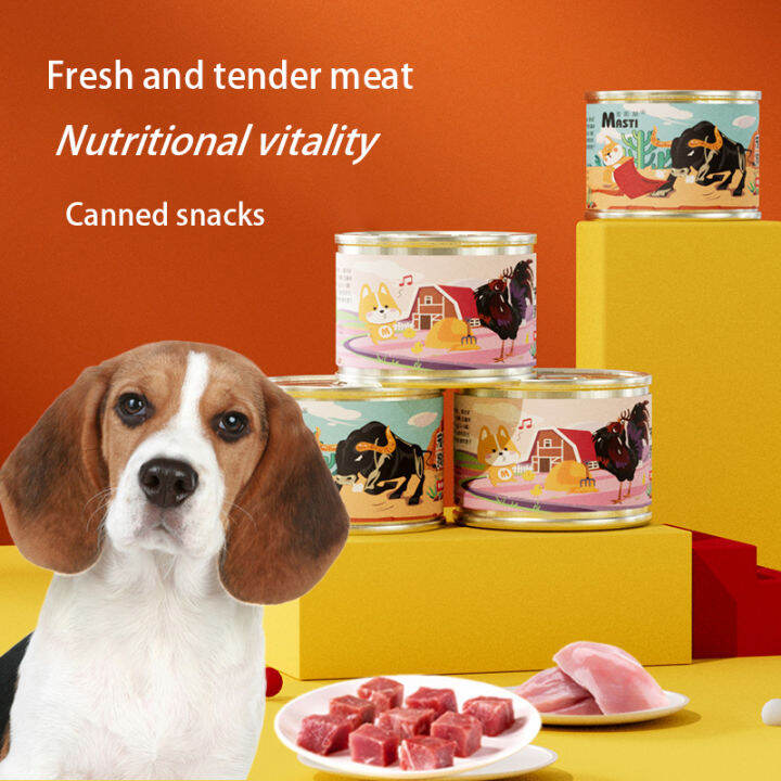 Dog wet food cans 170g can, gravy cubes, high protein, suitable for