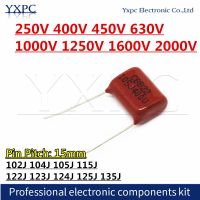 10pcs 250V 400V 450V 630V 1000V 1250V 1600V 2000V CBB Polypropylene film capacitor 102J 104J 105J 115J 122J 123J 124J 125J 135J Electrical Circuitry P