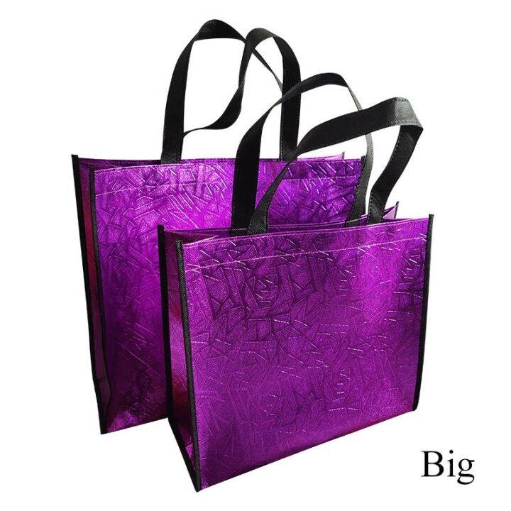 fashion-laser-shopping-bag-foldable-eco-bag-large-reusable-shopping-bag-tote-waterproof-fabric-non-woven-bag-no-zipper-hot-sale