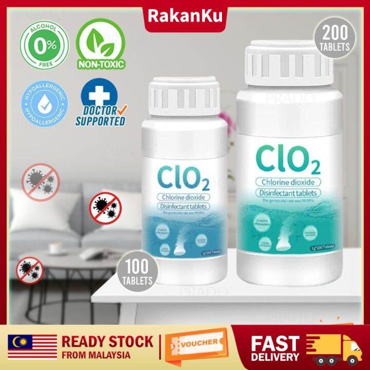 RakanKu Malaysia 100/200 Tablets HOSPITAL FOOD GRADE No Alcohol CIO2