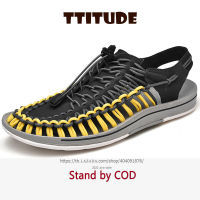 TTITDUE Shoes รองเท้าแตะสาน KENEN รองเท้าแตะชายหาดสไตล์ลำลองสำหรับบุรุษ (หลากสี) รองเท้าแตะรัดส้นไซส์ใหญ่พิเศษ35-48【จัดส่งรวดเร็วราคาถูก】