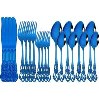 【CW】 Drmfiy 4/20Pcs Tableware Set Dinnerware Fork Spoons Cutlery Dinner Flatware