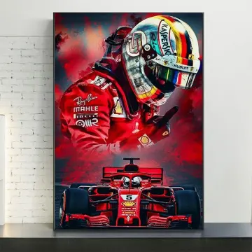 Formula 1 World Champions F1 Paintings Printed on Canvas