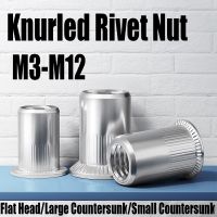 3PCS Rivet Nut M3-M12 304 Stainless Steel Flat Head/Large Countersunk/Small Countersunk Insert Nutsert Cap Knurled Rivet Nut