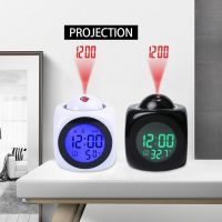 （HOT NEW） CreativeAlarm ClockProjector สภาพอากาศอุณหภูมิโต๊ะเวลาวันที่แสดงการฉายภาพ USB Charger Home Clock Timer