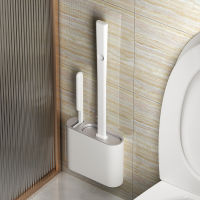 Wall Hanging Toilet Brush with Holder Set TPR Silicone Bristles For Floor Bathroom Cleaning Tools Toilet Accessories