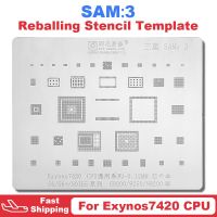 Amaoe SAM3 BGA Reballing ลายฉลุเหมาะสำหรับ Samsung Galaxy S6 S6 + S6plus Note5 G9200 G9250 N9200สำหรับ Exynos7420 CPU ปลูกกระป๋อง