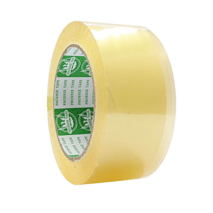 phoenix-green-packaging-tape-48-mm-low-noise-เทปใสติดกล่องพัสดุ-เสียงเบา-ความยาว-100-หลา-1ชื้น-ของแท้