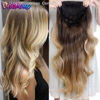 DinDong 24 Synthetic Wave 3/4 Ladies Half Wig Hair Wavy Wigs with Comb on a Mesh Head Cap Clip in Hair Extension [ Hot sell ] Decoration Center