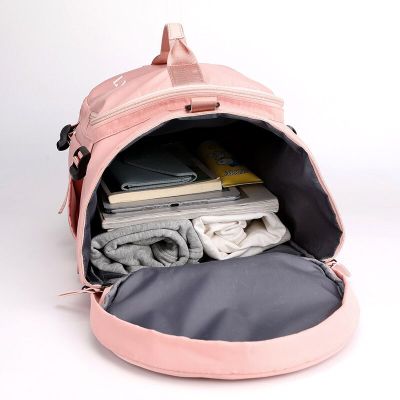 ：“{—— BWBW Large Capacity Unisex Travel Bag Casual Weekend Travel Backpack Ladies Sports Yoga Travel Bag Multiftional Messenger Bag