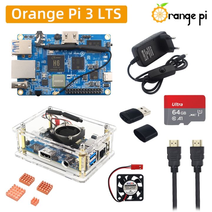 Orange Pi 3 Lts 64bit H6 8gb Emmc 2g Ram Bt 50อุปกรณ์เสริมเคสพาวเวอร์