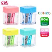 กบเหลาดินสอ Deli 0574 Pencil sharpener กบเหลาดินสอรูปทรงสีเหลี่ยม กบเหลา คละสี จำนวน 1ชิ้น พร้อมส่ง