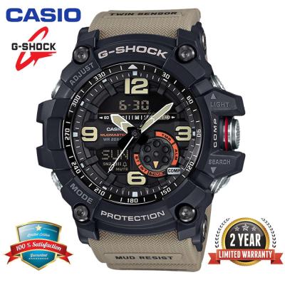 ต้นฉบับ G-Shock GG1000 MUDMASTER ผู้ชายนาฬิกาสปอร์ตคู่แสดงเวลา 200 เมตรกันน้ำกันกระแทกและกันน้ำเวลาโลก LED อัตโนมัติแสงเข็มทิศเครื่องวัดอุณหภูมิกีฬานาฬิกาข้อมือพร้อมการรับประกัน 2 ปี GG-1000-1A5 (พร้อมสต็อก)