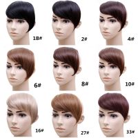 【DT】hot！ Clip Synthetic Hair Bangs on Side Straight Fringe Extensions