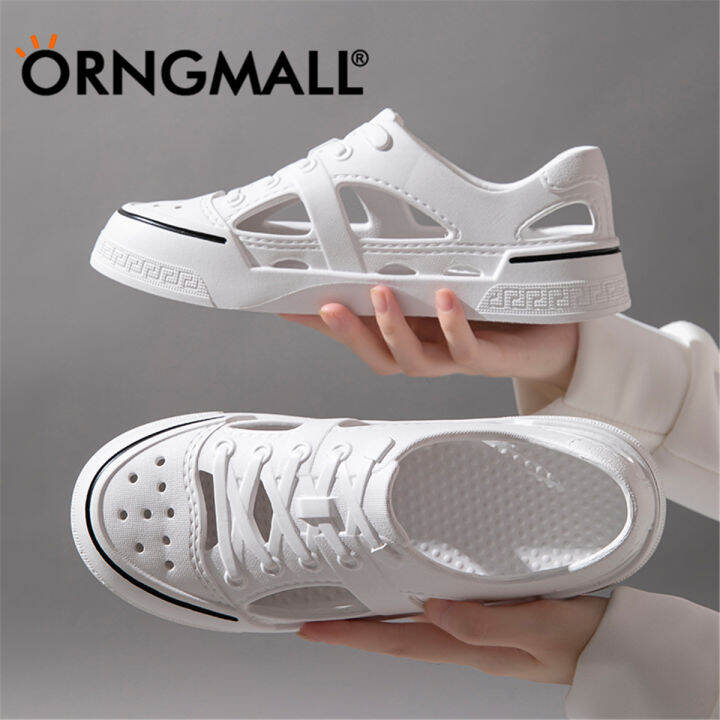 orngmall-รองเท้าแตะรองเท้าวุ้นผู้ชายและผู้หญิง-รองเท้าครอค-sepatu-kebun-รองเท้าแตะชายหาดกลวงรองเท้าแตะสีลูกอมกันน้ำขนาดรองเท้าแตะชายหาด36-45