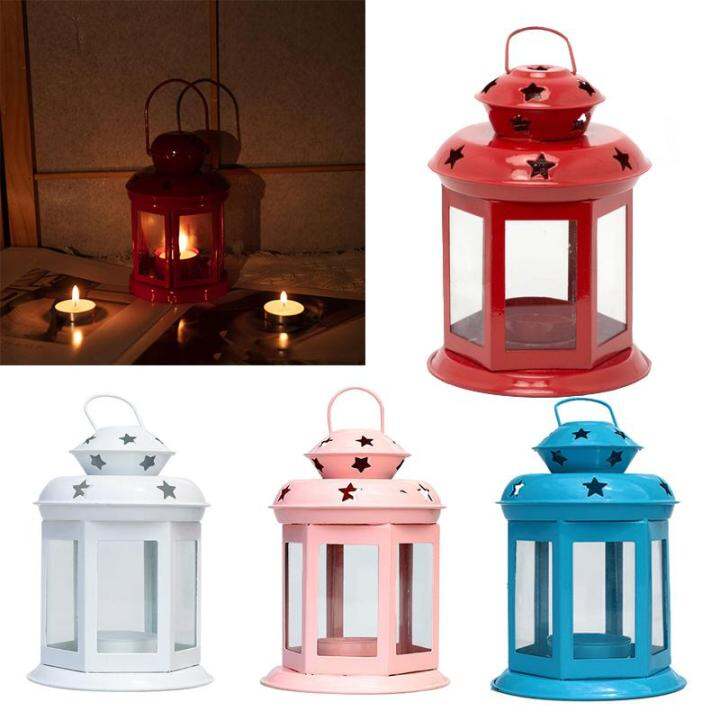 17CM Metal Star Tealight Holder Hanging Lantern Tea Light Candle