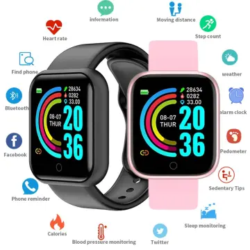 Smart Watch for kids Men women boys girls D20 Bluetooth, 1.3 Inch Screen  IP68 Waterproof Pedometer Smartwatch for Women Men, Heart Rate, Oxygen,  Blood