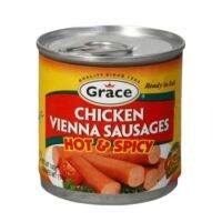 Import Foods? Grace Vienna Sausages Hot &amp; Spicy 200g เกรซ เวียนนา ซอสเซส ฮอต แอนด์ สไปซี่ 200กรัม