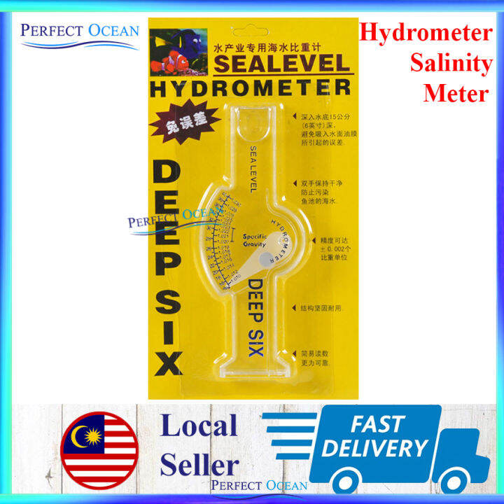 Hydrometer Salinity Meter Marine Tank Saltwater Aquarium Test Garam Masin Air Laut 🌊READY STOCK🌊
