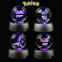 【Hot seller】 30 Styles Pokemon Ball Decor Pokémon Go Pikachu Animal Figures Toys Pokeball With Crysal Led Light Figurines For Kids Gift