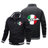 VESPA LOGO Sportswear Baseball Uniform GTS300 Primavera sprint Motorcycle Shop Custom Workwear Zipper Stand Collar Plus Size Long Sleeve Sweater Aviator Jacket